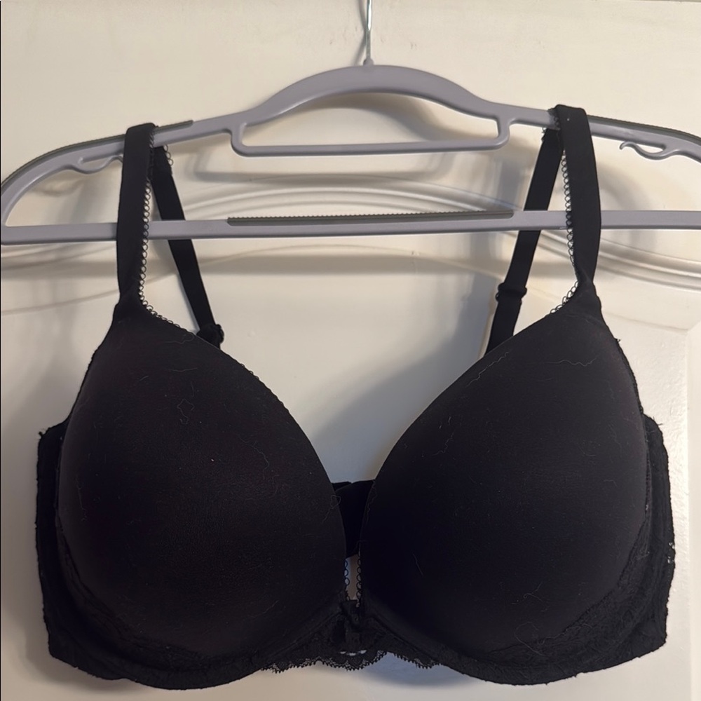 Victoria's Secret Black Plunge  Molded Cup Bra